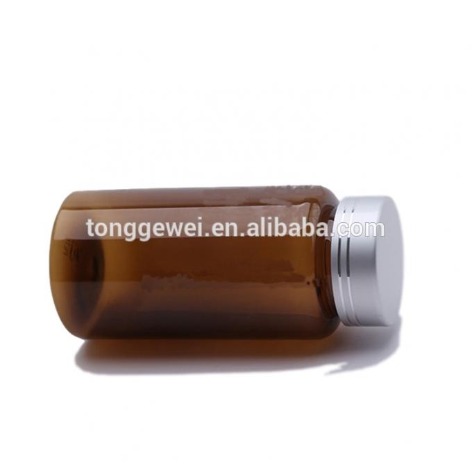 Garrafa de alta qualidade do animal de estimação do âmbar 100ml do ouro para a venda por atacado da cápsula