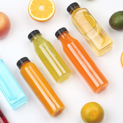 400ml Square Food Grade Pet Bottles  8 Oz Juice Containers