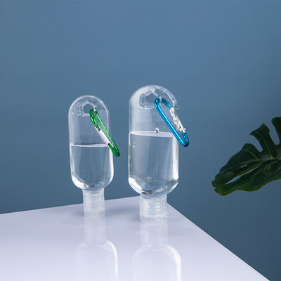 50ML Transparent Empty Travel Bottle bulk With Hook Alcohol Refillable Filp Cap