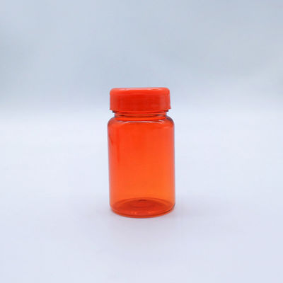 Custom Color PET Plastic 80ml Vitamin Pill Bottles With Flip Cap
