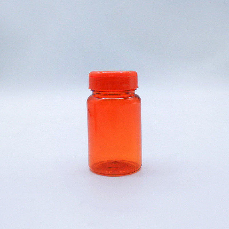 Custom Color PET Plastic 80ml Vitamin Pill Bottles With Flip Cap